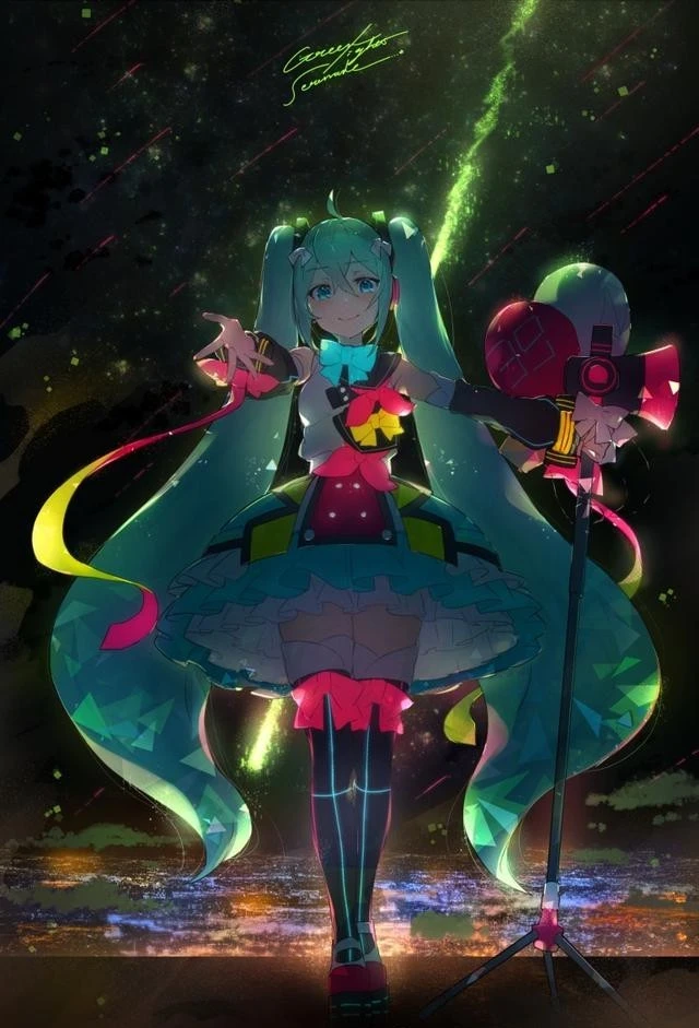 初音未来h图片_未来初音图片q版_未来初音的图片手绘画简单
